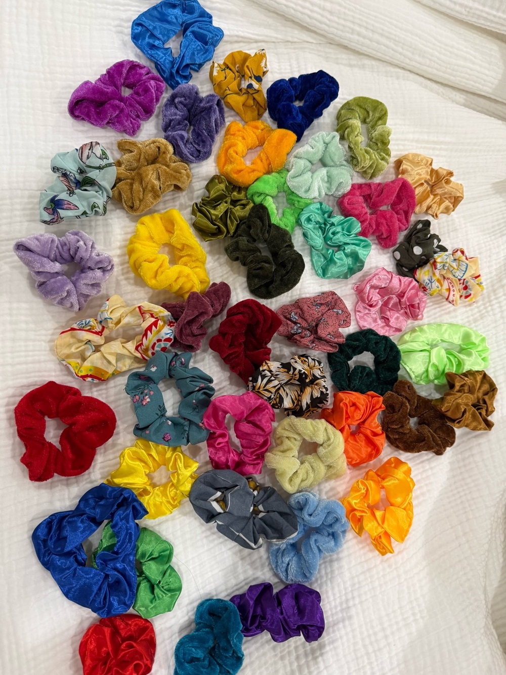 Assorted Scrunchies - Velvet, Satin and Cotton